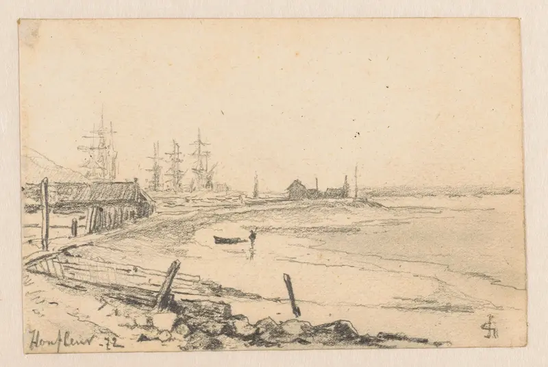 Gezicht op buitenhaven van Honfleur, 1872 Wall Art by Carel Nicolaas Storm van 's-Gravesande - High-Resolution Digital Print