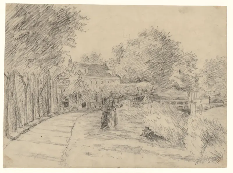 Gezicht op café-restaurant Oud Kalfje aan de Amsteldijk Wall Art by Unknown - High-Resolution Digital Print