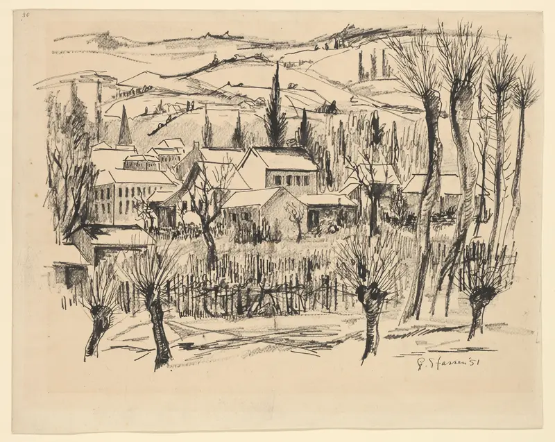 Gezicht op Chambéry in de winter Wall Art by Unknown - High-Resolution Digital Print