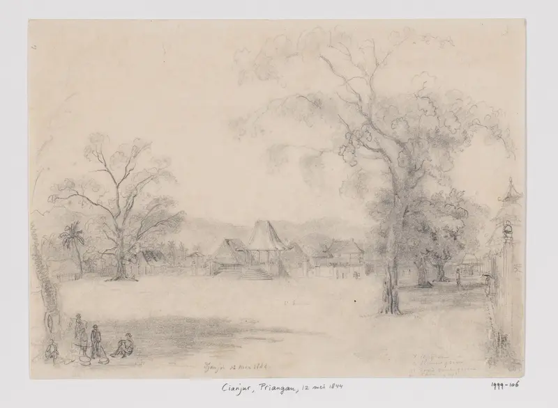 Gezicht op Cianjur, Priangan, West-Java Wall Art by Unknown - High-Resolution Digital Print