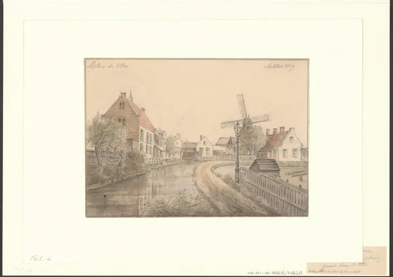 Gezicht op de Achterweg, gezien naar molen De Otter Wall Art by Albert Martin - High-Resolution Digital Print
