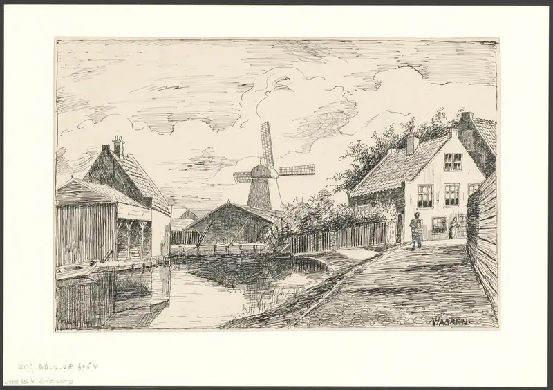 Gezicht op de Achterweg Wall Art by Unknown - High-Resolution Digital Print