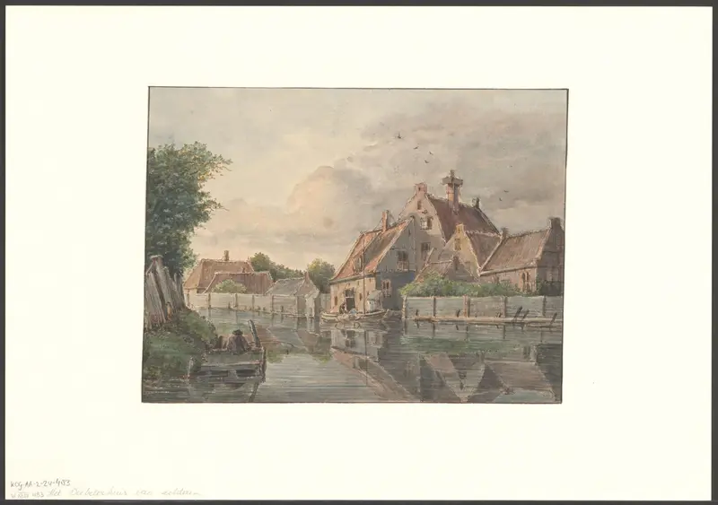 Gezicht op de achterzijde van het Verbeterhuis Wall Art by Unknown - High-Resolution Digital Print
