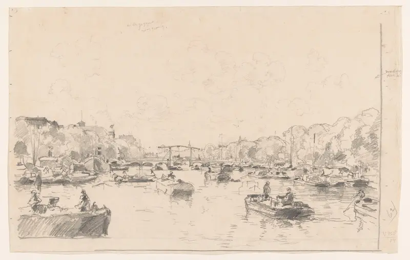 Gezicht op de Amstel en de Magere Brug Wall Art by Cornelis Vreedenburgh - High-Resolution Digital Print