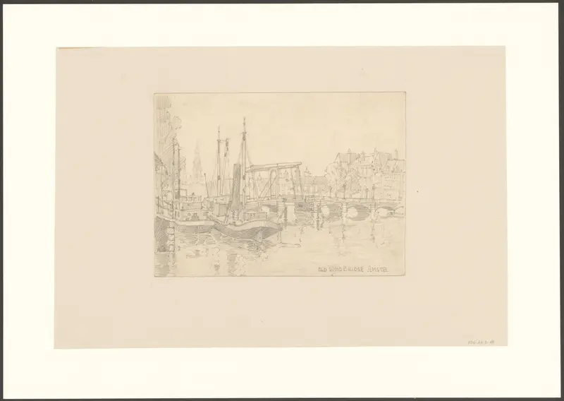 Gezicht op de Amstel gezien naar de Magere Brug Wall Art by anonymous - High-Resolution Digital Print