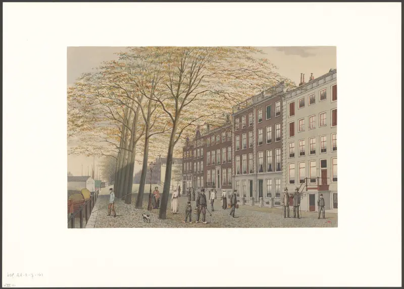 Gezicht op de Amstel tussen de Herengracht en de Keizersgracht Wall Art by Unknown - High-Resolution Digital Print