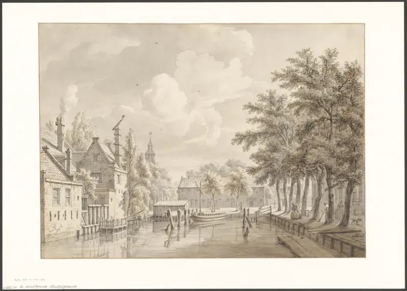 Gezicht op de Amstelgracht Wall Art by Unknown - High-Resolution Digital Print