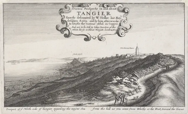 Gezicht op de baai en fortificaties van Tanger Wall Art by Unknown - High-Resolution Digital Print
