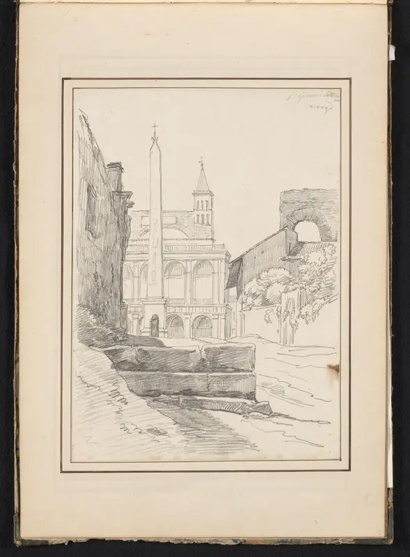 Gezicht op de basiliek van Sint-Jan van Lateranen te Rome Wall Art by Unknown - High-Resolution Digital Print