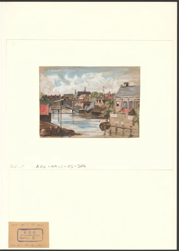 Gezicht op de Bickersgracht, gezien vanuit de Haarlemmer Houttuinen Wall Art by Unknown - High-Resolution Digital Print