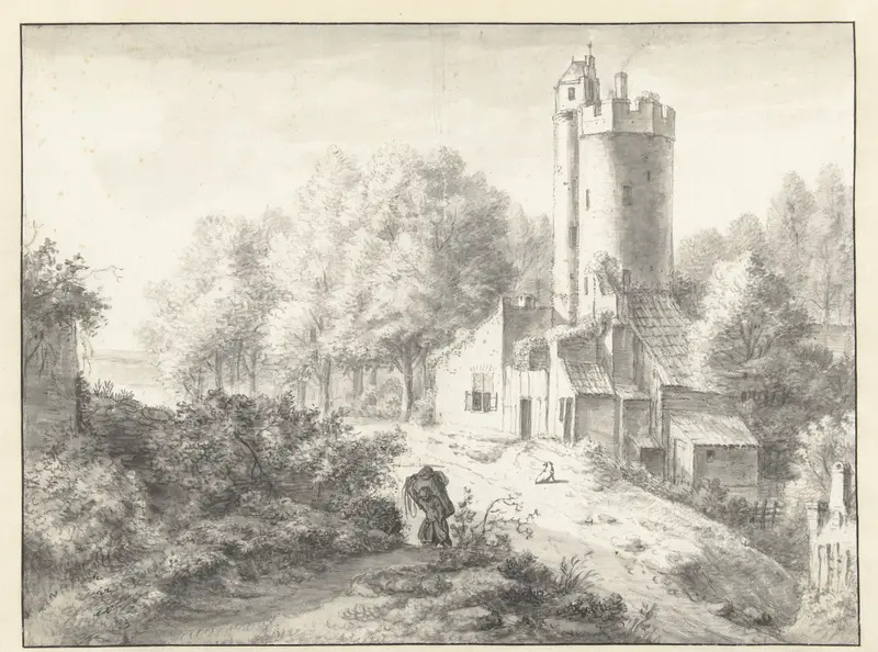 Gezicht op de Bijlhouwerstoren Wall Art by Anthonie Waterloo - High-Resolution Digital Print