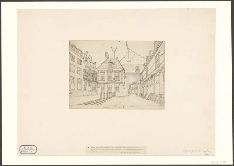 Gezicht op de binnenzijde van het Beurspoortje aan de Vijgendam Wall Art by Hermanus Petrus Schouten - High-Resolution Digital Print
