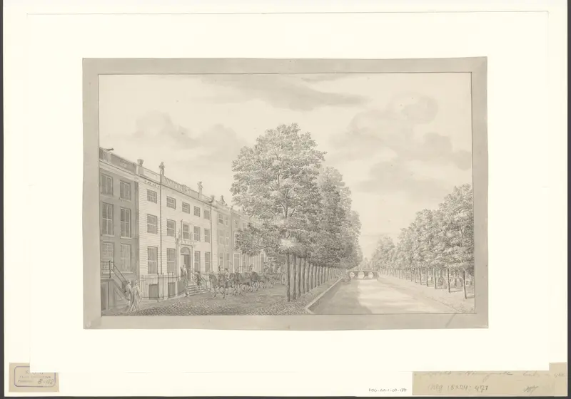 Gezicht op de bocht van de Herengracht, gezien naar de Leidsestraat Wall Art by Unknown - High-Resolution Digital Print