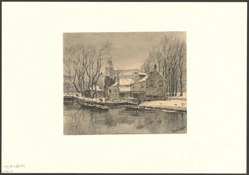 Gezicht op de Boerenwetering en het Rijksmuseum Amsterdam Wall Art by Unknown - High-Resolution Digital Print