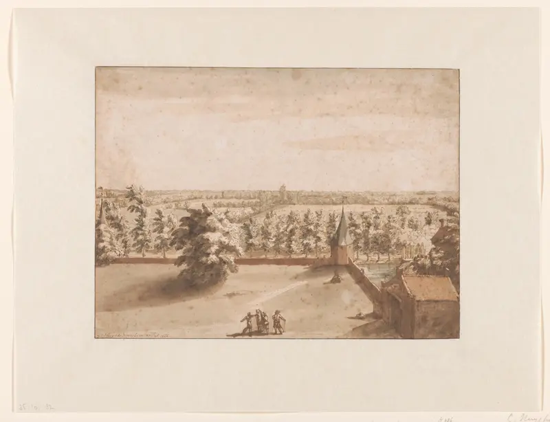 Gezicht op de Bommelerwaard uit het Huis te Zuilichem Wall Art by Constantijn Huygens (II) - High-Resolution Digital Print