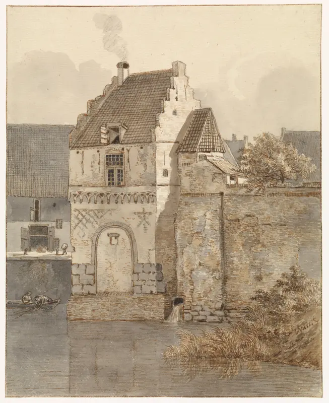 Gezicht op de Bottelpoort aan de Oude Haven te Nijmegen Wall Art by Johannes Franciscus Christ - High-Resolution Digital Print