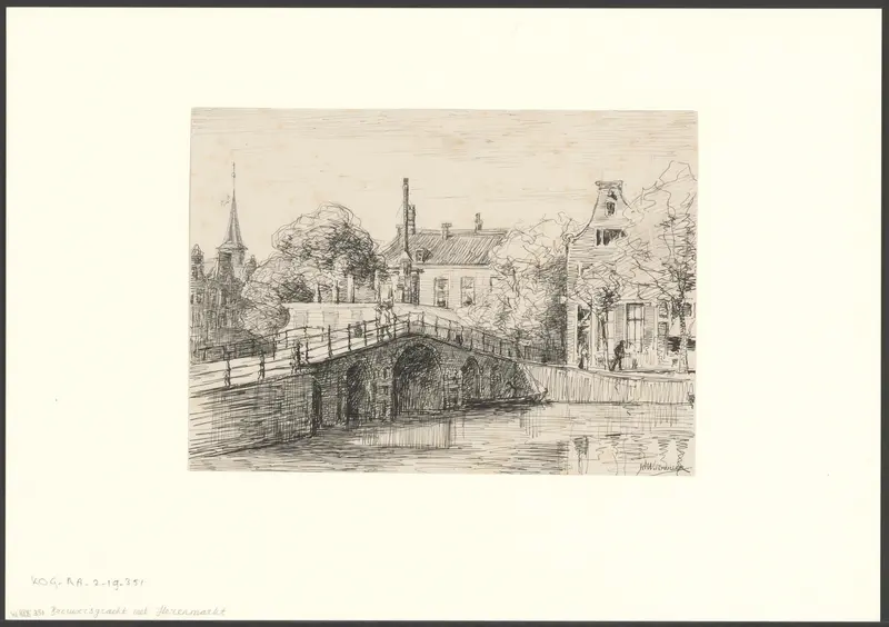 Gezicht op de Brouwersgracht gezien naar de Herenmarkt Wall Art by Unknown - High-Resolution Digital Print