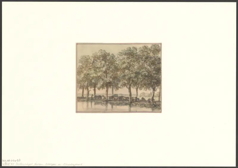Gezicht op de Buitensingel tussen de Weesperpoort en de Muiderpoort Wall Art by Unknown - High-Resolution Digital Print