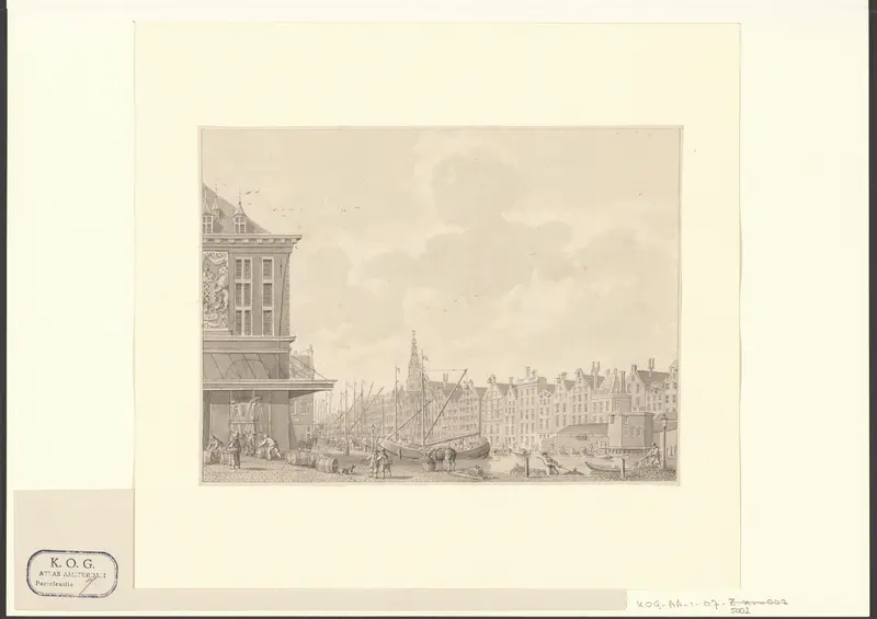 Gezicht op de Damrak voor de demping Wall Art by Unknown - High-Resolution Digital Print