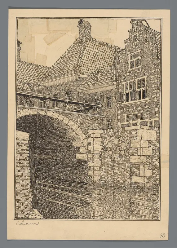 Gezicht op de Damsluis te Edam Wall Art by Unknown - High-Resolution Digital Print