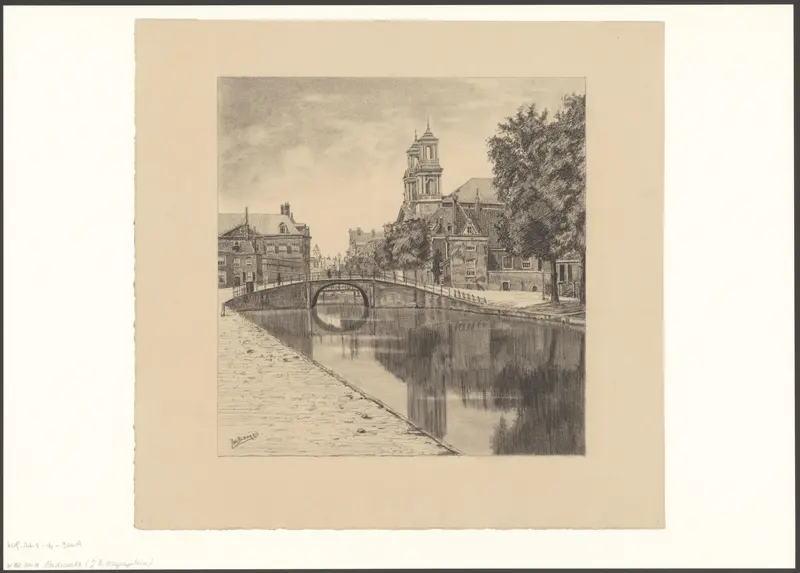 Gezicht op de Deventer Houtmarkt, gezien naar de Mozes en Aäronkerk Wall Art by Unknown - High-Resolution Digital Print