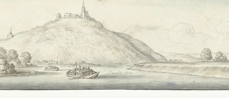 Gezicht op de Donau bij Ober-Alteich Wall Art by Wenceslaus Hollar - High-Resolution Digital Print