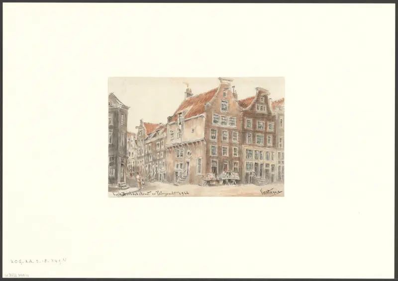 Gezicht op de Driehoekstraat en de Palmgracht Wall Art by Unknown - High-Resolution Digital Print