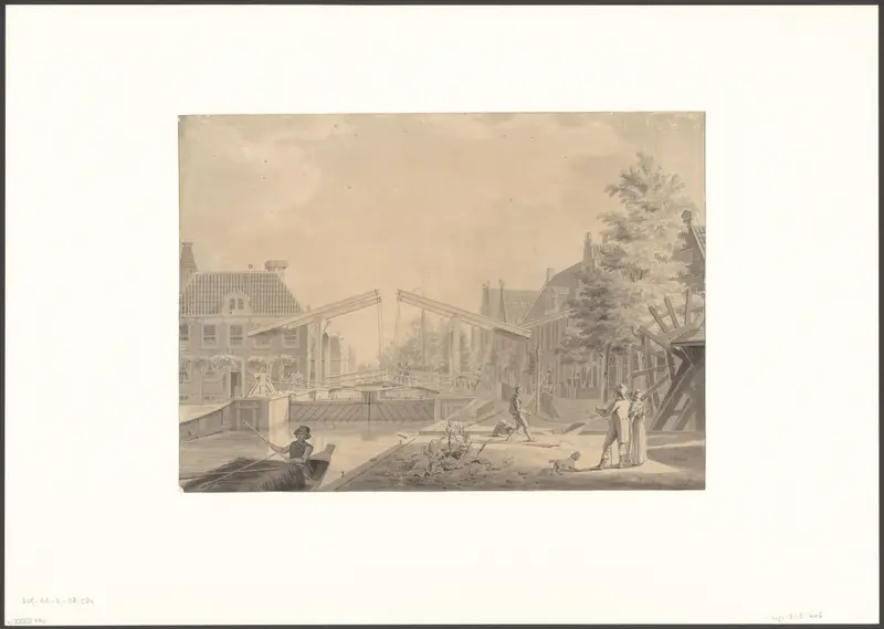Gezicht op de Dubbele Buurt aan het einde van de Overtoom Wall Art by Unknown - High-Resolution Digital Print