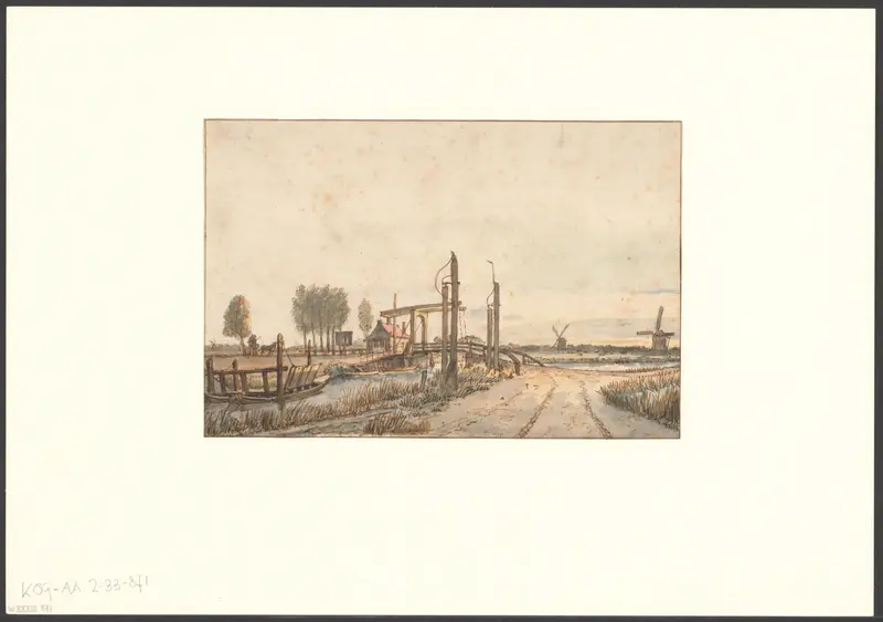 Gezicht op de Duivendrechtsebrug over de Weespertrekvaart Wall Art by Unknown - High-Resolution Digital Print