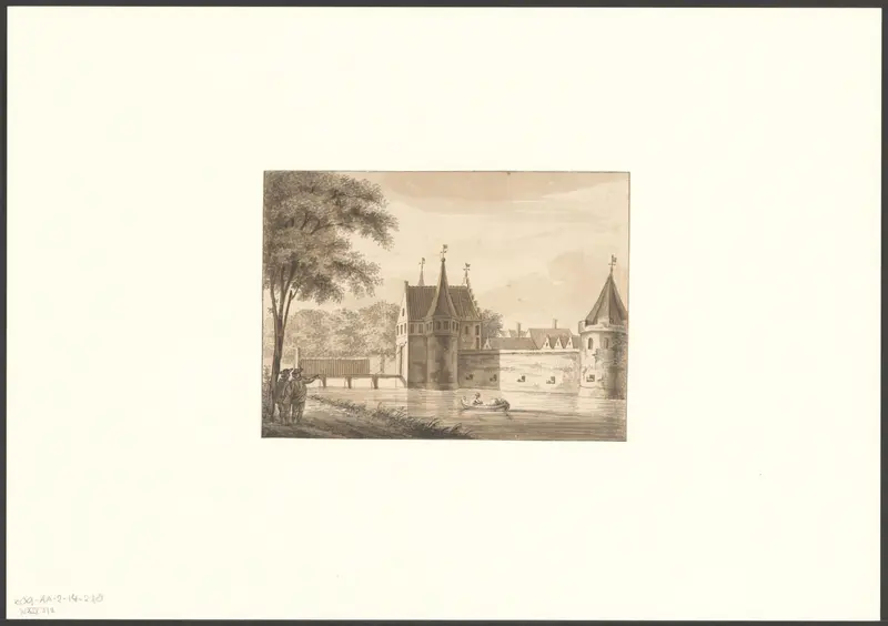 Gezicht op de Eerste Regulierspoort Wall Art by anonymous - High-Resolution Digital Print