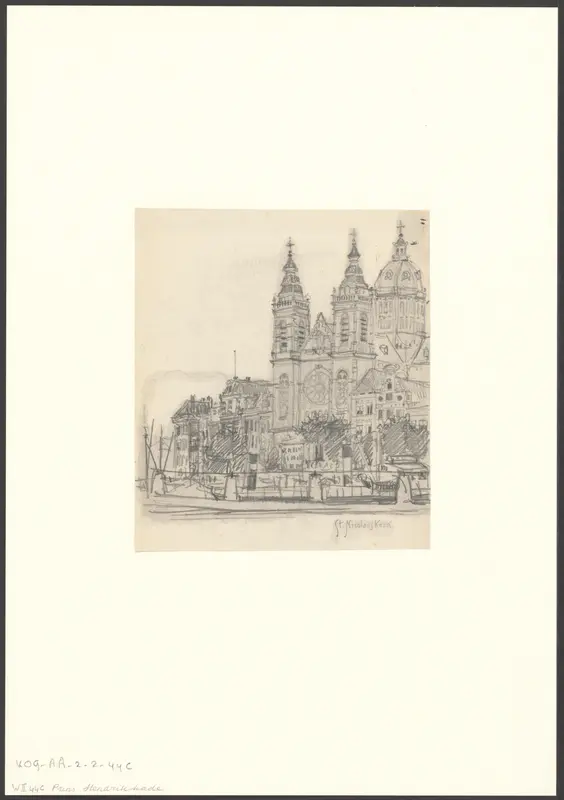 Gezicht op de façade van de Basiliek van de Heilige Nicolaas Wall Art by anonymous - High-Resolution Digital Print