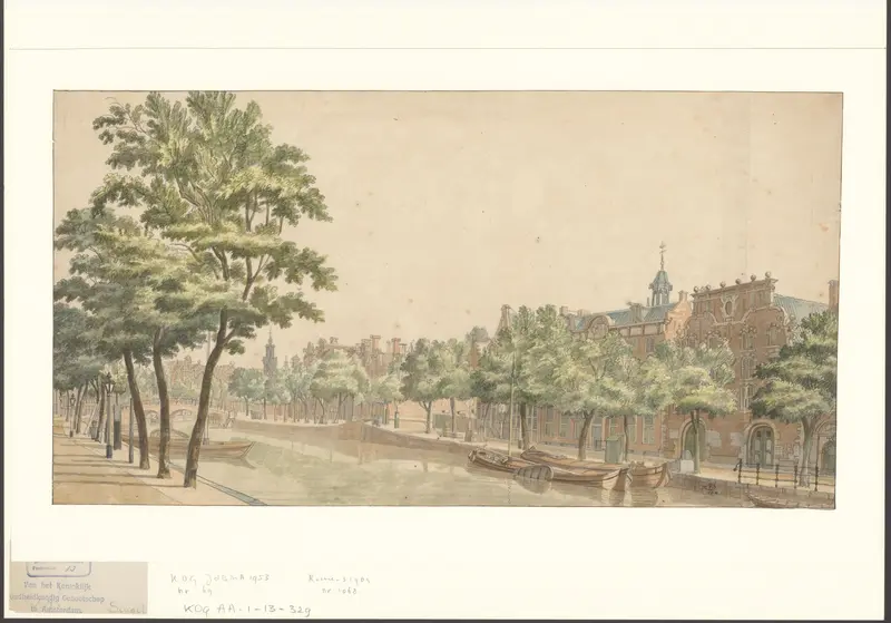 Gezicht op de Garnalenmarkt aan het Singel Wall Art by Unknown - High-Resolution Digital Print