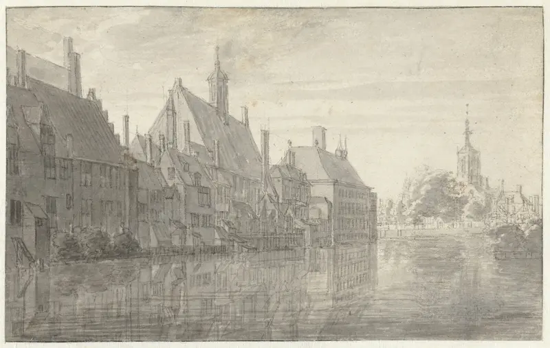 Gezicht op de gebouwen van het Binnenhof te 's-Gravenhage Wall Art by Unknown - High-Resolution Digital Print