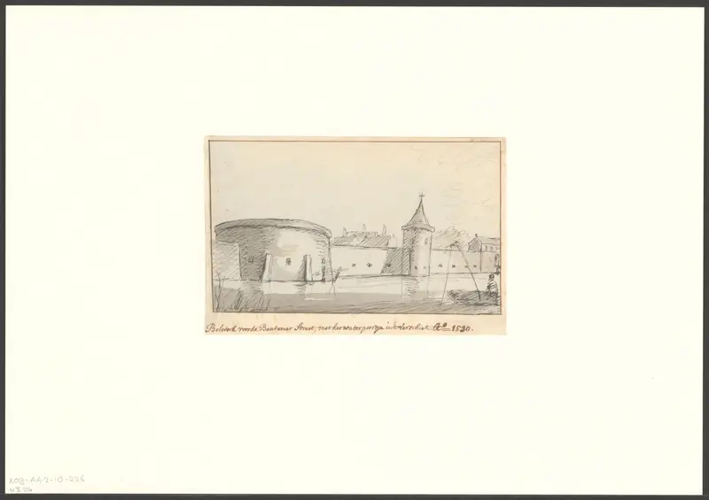 Gezicht op de Geldersekade en de Waterpoort Wall Art by anonymous - High-Resolution Digital Print