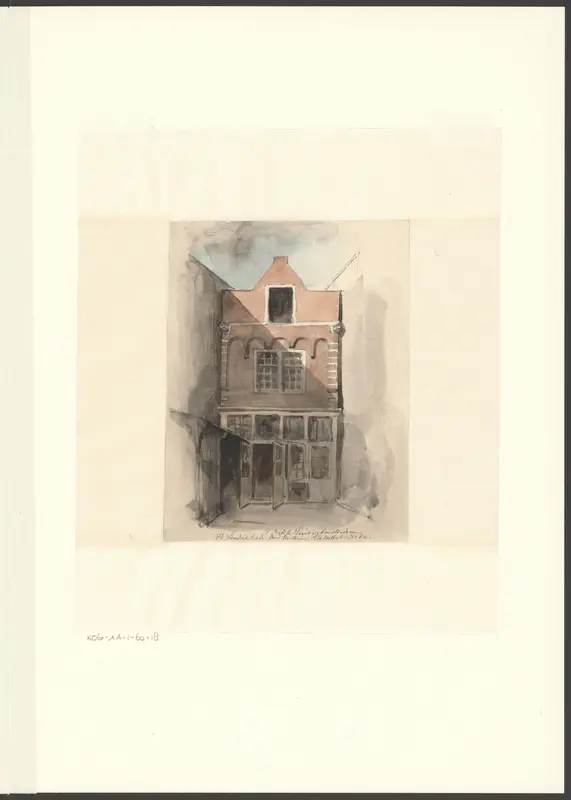 Gezicht op de gevel van het oudste huis van Amsterdam aan de Prins Hendrikkade 62 Wall Art by Unknown - High-Resolution Digital Print