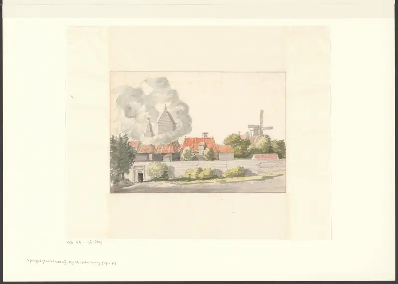 Gezicht op de glasblazerij op Wittenburg Wall Art by anonymous - High-Resolution Digital Print