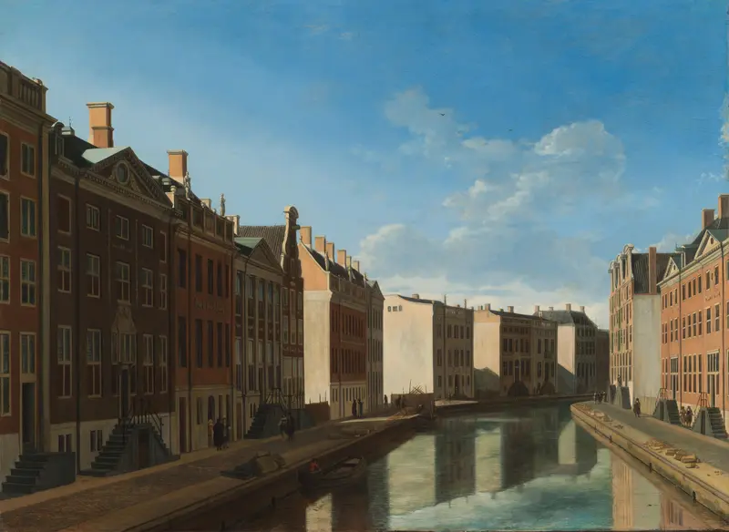 Gezicht op de Gouden Bocht in de Herengracht Wall Art by Gerrit Berckheyde - High-Resolution Digital Print