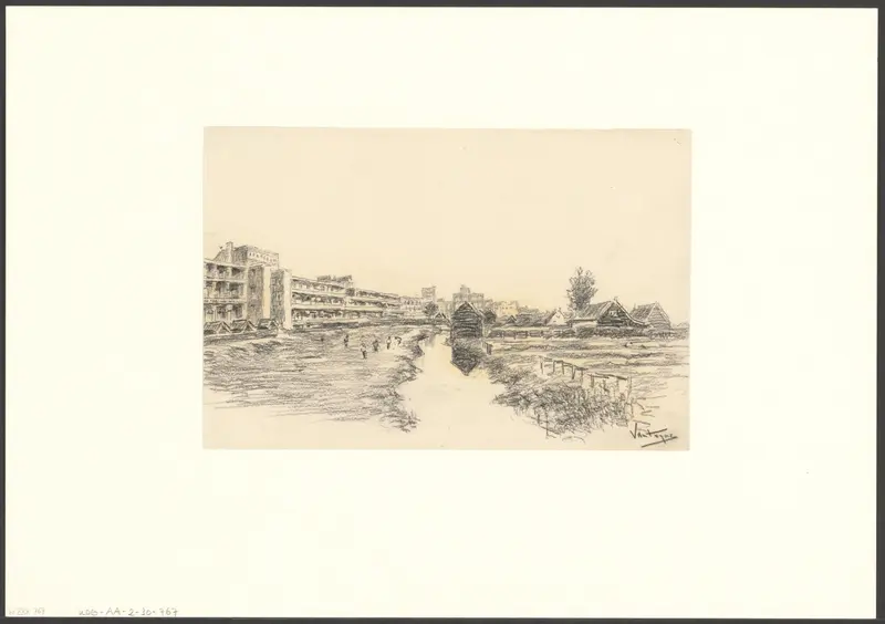 Gezicht op de grachtentuinen vanuit de Orteliusstraat Wall Art by Unknown - High-Resolution Digital Print