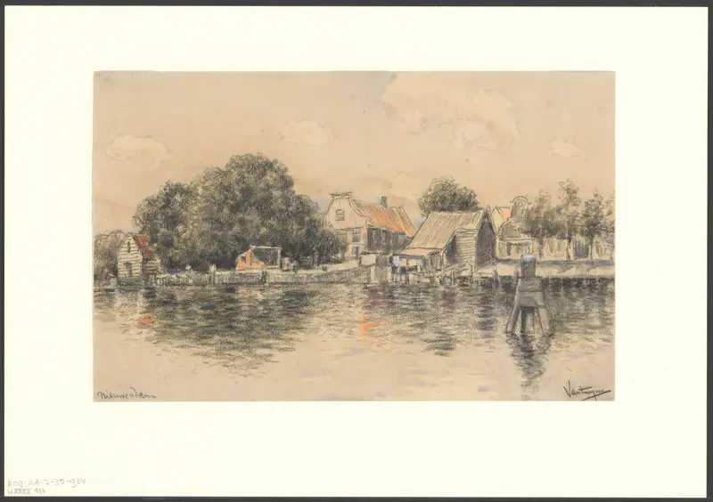 Gezicht op de Grote Haven bij Nieuwendam Wall Art by Unknown - High-Resolution Digital Print