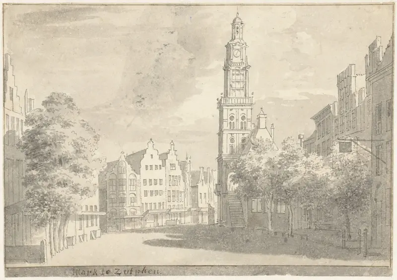 Gezicht op de Grote Markt te Zutphen Wall Art by Cornelis Pronk - High-Resolution Digital Print