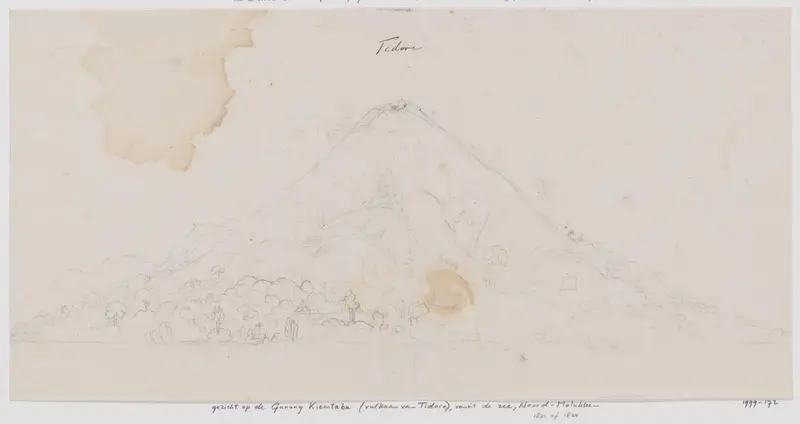 Gezicht op de Gunung Kiemtabu, Noord-Molukken Wall Art by Adrianus Johannes Bik - High-Resolution Digital Print