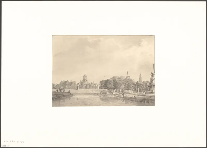 Gezicht op de Haarlemmerpoort vanaf de Hoogendijk Wall Art by Unknown - High-Resolution Digital Print