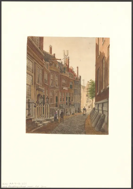 Gezicht op de Handboogstraat Wall Art by Unknown - High-Resolution Digital Print