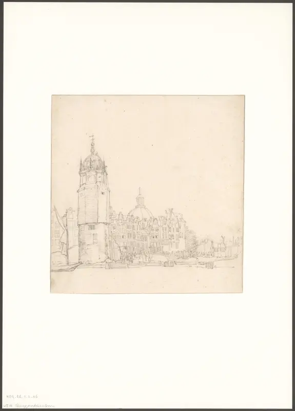 Gezicht op de Haringpakkerstoren Wall Art by Unknown - High-Resolution Digital Print