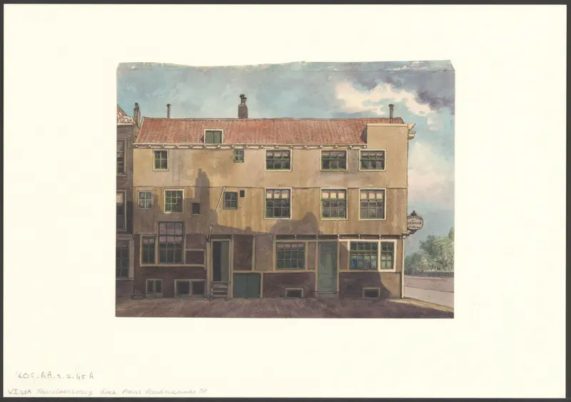 Gezicht op de Hasselaarsteeg, hoek Prins Hendrikkade 38 Wall Art by anonymous - High-Resolution Digital Print