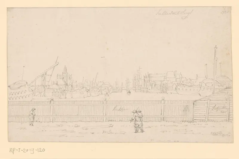 Gezicht op de haven van Hellevoetsluis Wall Art by anonymous - High-Resolution Digital Print