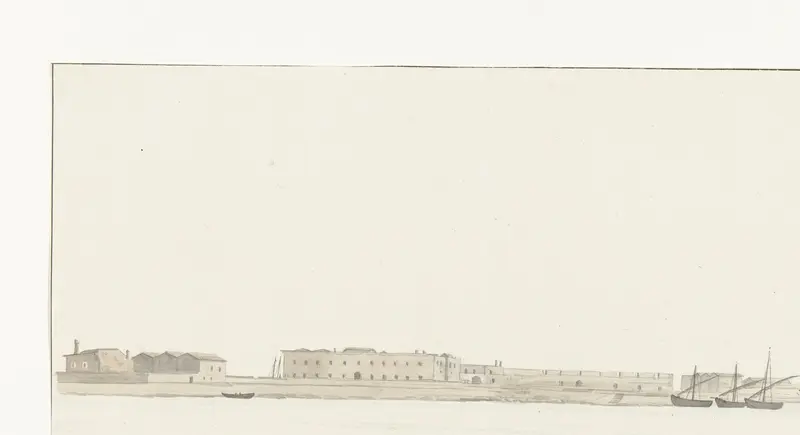 Gezicht op de haven van Trani Wall Art by Louis Ducros - High-Resolution Digital Print