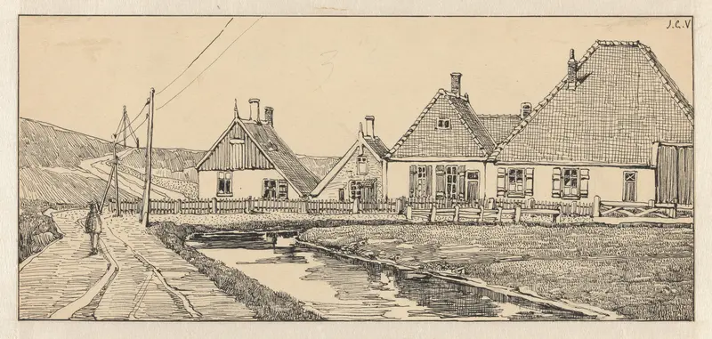 Gezicht op de Hazepolder (Nieuw-Petten) in Noord-Holland Wall Art by Unknown - High-Resolution Digital Print