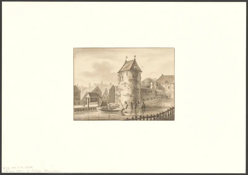 Gezicht op de Heilig Kruistoren Wall Art by Unknown - High-Resolution Digital Print