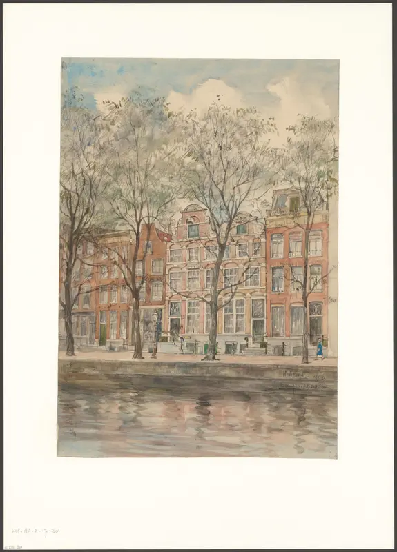 Gezicht op de Herengracht 220-218 Wall Art by Unknown - High-Resolution Digital Print